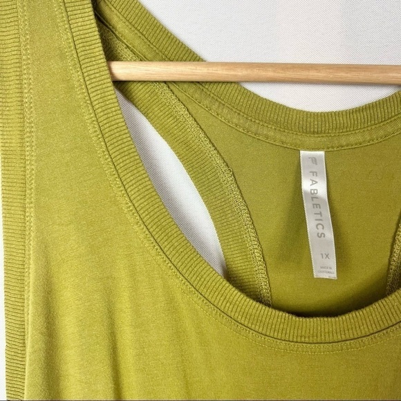 Fabletics Olive Green Scoop Neck Athletic Tank Top 1X - Picture 3 of 3